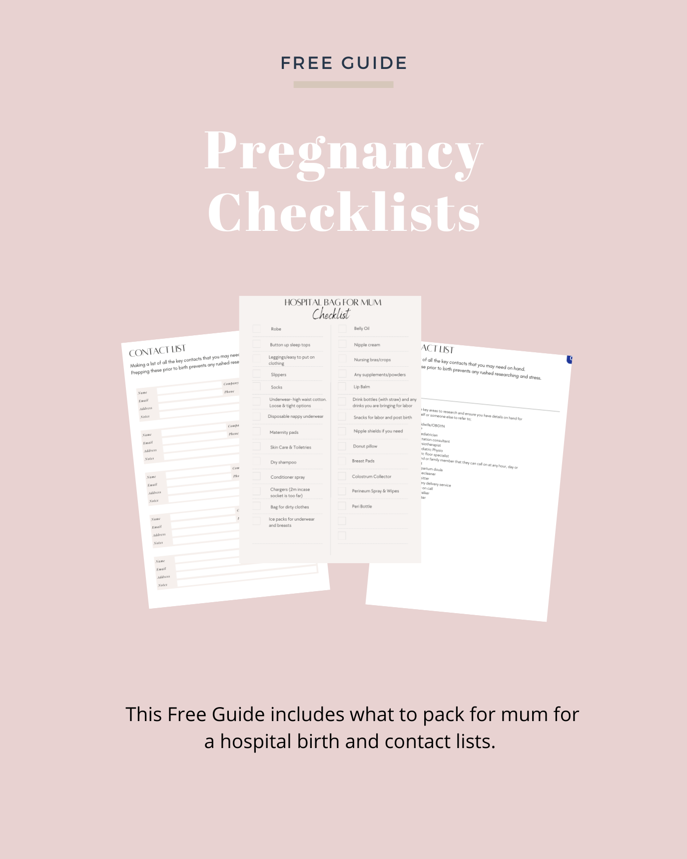 Pregnancy Checklists Free Guide – Nutra Nutrition & Wellness